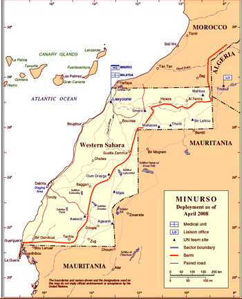 Sahara Occidental villes carte